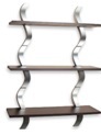 3 Tier Shelf - Wrought Iron and Wood, Brown | Stylish Design, Space Saving, Easy Assembly