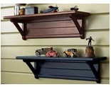 SET OF 2 SHELVES - Wood, Brown, Varied Dimensions | Durable, Stylish, Wall Mounted, Easy Assembly