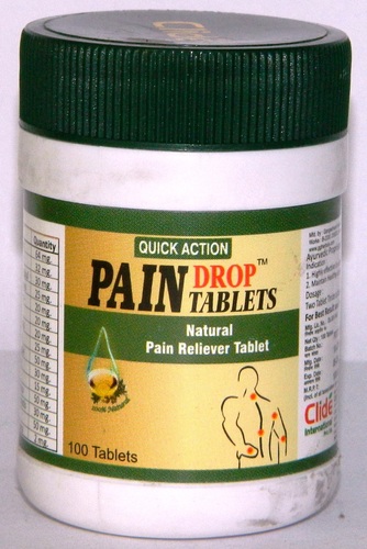 PAIN DROP TAB. (LOOSE) - White Tablet, Jar Packaging | Natural Pain Relief, Quick Action