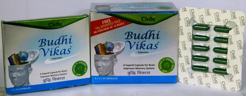 BUDHI VIKAS CAP.B/P - Size 00 Vegetable Capsule, 60 Capsules | Brain Boost, Memory Aid, Cognitive Function, Herbal Formula