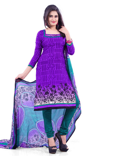 1005 - Cotton, Full Sleeves, Purple, Lion Printed | Casual Party Wear Multi Colour Fancy Designer Stylish Salwar Suit, Washable, Dry Cleaning