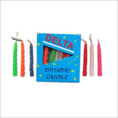 Birthday Party Cake Spiral Candles