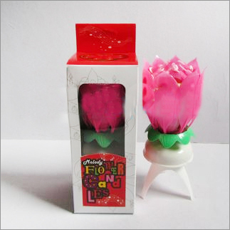 Birthday Revolving Lotus Candle