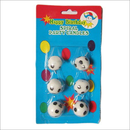 Fancy Party Football Candles