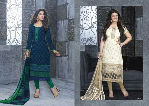 STYLISH DESIGNER COTTON STRAIGHT SUIT