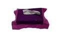 Tissue Cover - Fabric, 10x7x5 Cm, Purple | Convenient Use, Durable Material, Easy Refill, Elegant Design, Protects Tissues
