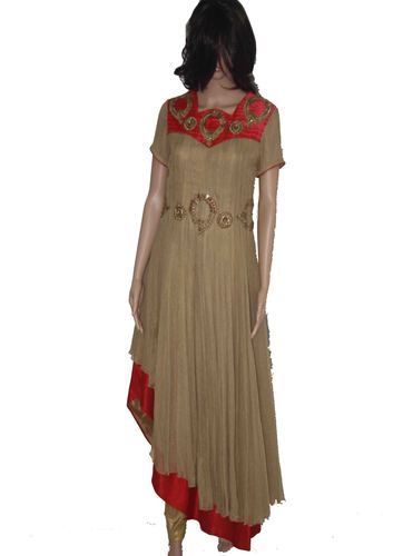 Asymmetric Anarkali Gown