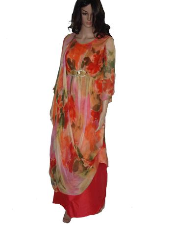 Draped Printed Chiffon