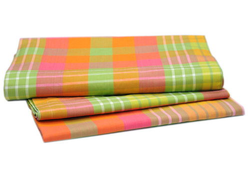 Handloom Bed Sheet - 100% Cotton, Orange, Variable Size | Natural Dye, Soft Texture, Eco-friendly, Long-lasting