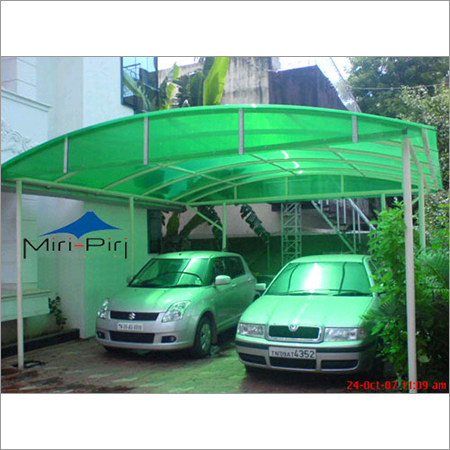 Green Polycarbonate Parking Shelters