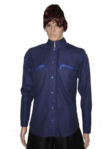 Chinese Collar Shirt with Pocket and Cuff variation