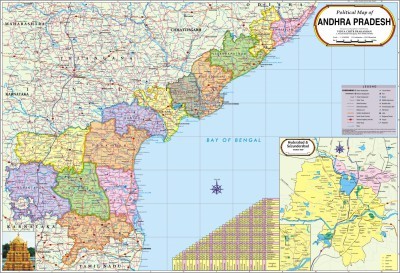 Andhra Pradesh Political Map Manufacturer, Andhra Pradesh Political Map ...