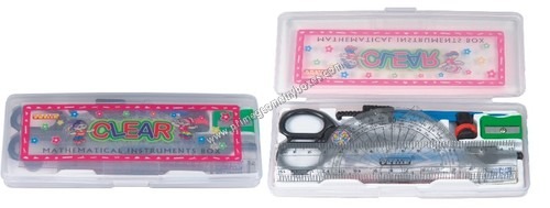 Clear Mathematical Instruments Box