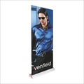 Roll Up Banner Stand - Aluminum & Vinyl, 33.5 X 85 Inch Graphic, 85 Inch Height | Lightweight, Portable Display, Attractive Design, Easy Setup