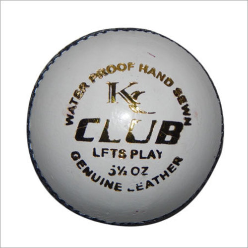 White Leather Cricket Ball