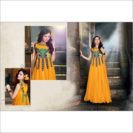 Elegant Semi Stitched Gown
