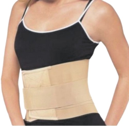 Lumbo Secral - Cotton Elastic, Sizes 28-48, Beige | Velcro Fastening, Steel Bar Support, Soft Padding, Adjustable Fit