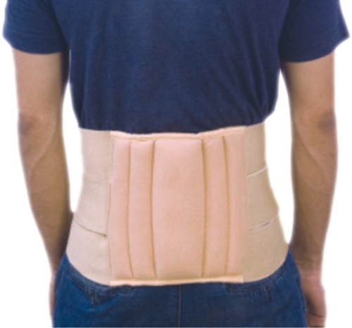 Eco Frame Belt - Cotton Fabric, Size 28-48, Beige | Velcro Closure, Metal Frame, Lightweight, Skin Friendly, Back Support