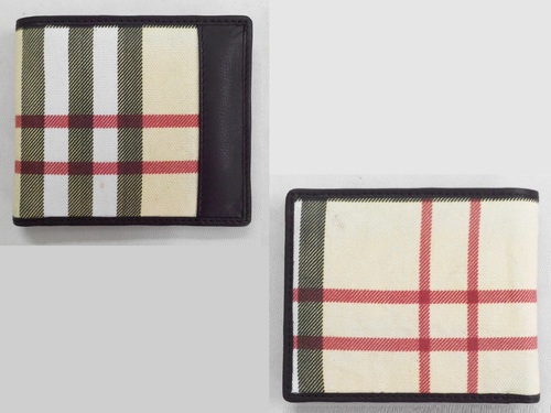 Leather Canvas Designer Wallet Size: 12 * 10 Cms.