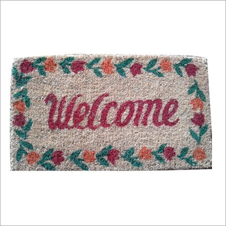 Natural Coir Mats Stenciled