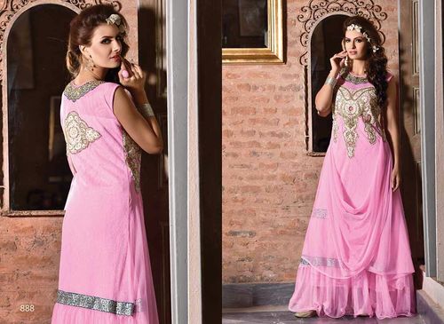 Stylish pink gown