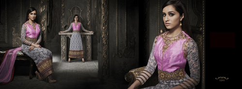 Pink party wear suit