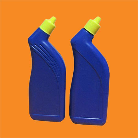 Blue And Yellow Toilet Cleaner Bottle