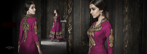 Violet wedding anarkali suit