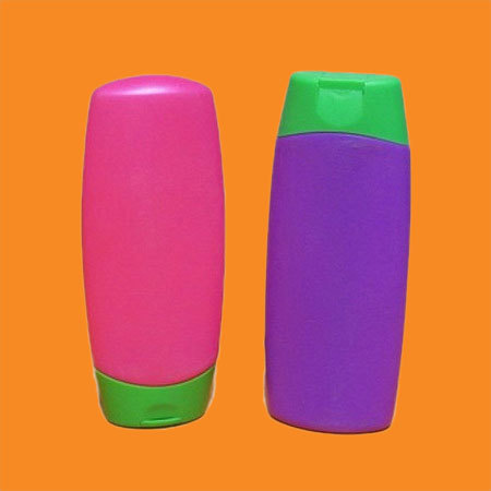 Pink And Green Flat Bottles