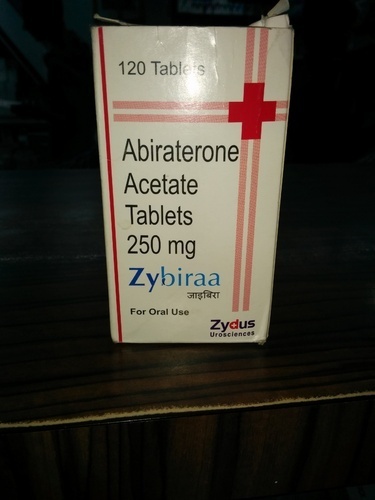 Zybiraa Tablets - Abiraterone Acetate 250mg White, 120 Tablets | Prostate Cancer Treatment, Oral Medication