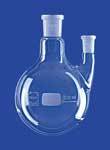 Two-neck round- bottom flasks, side neck parallel