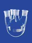 Four-neck round- bottom flasks, side necks angled (7A )