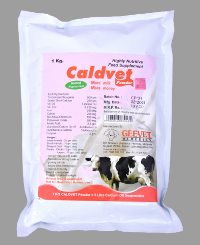 Veterinary Calcium Mineral Powder Application: Milk
