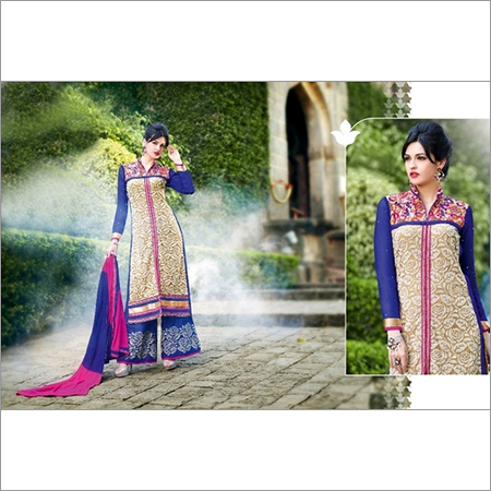Semi Stitched Plazo Salwaar Kameez