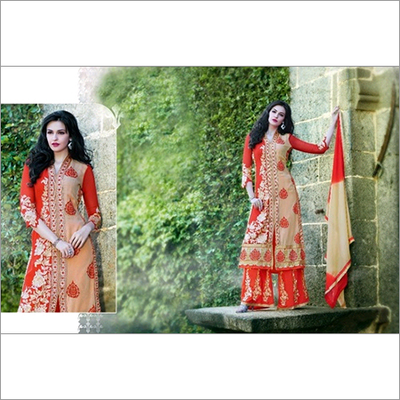 Semi Stitched Plazo Salwaar Kameez