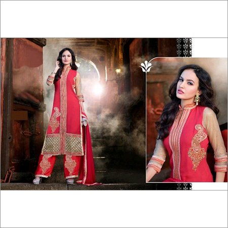 Semi Stitched Plazo Salwaar Kameez