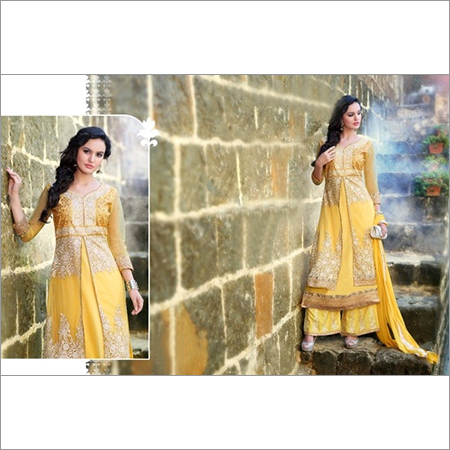 Semi Stitched Plazo Salwaar Kameez