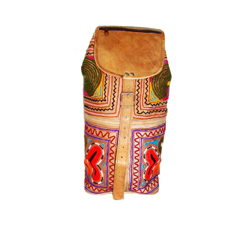 Multicolor Handmade Embroidery Leather Bag