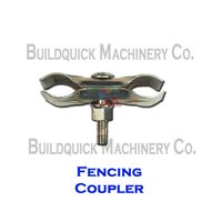 Fencing Coupler - Steel, Zinc-plated | 75x50x30mm Dimensions, 25-50mm Clamping Capacity, M8 Thread Size For Secure Fence Connections
