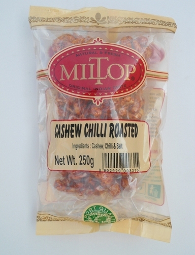 Cashew Chili Roasted 250g - Red, Plastic Bag | Spicy, Flavorful, Crispy Snack