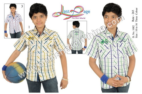 Boys Designer Half Sleeve Shirt