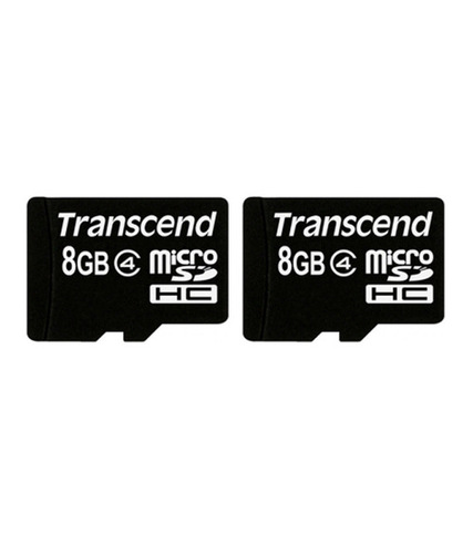 Transcend Pack Of 2 - Transcend 8 Gb Micro Sdhc Memory Card Class 4