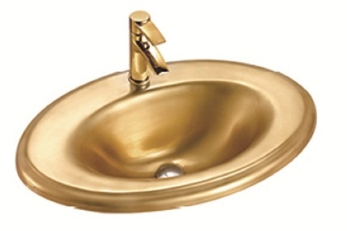 P80-GG - Vitreous China, 700X490X200mm, Gold | Durable, High Impact, Non-Breakable, Elegant Design, Easy Install