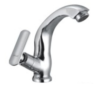 Pillar Cock Swan Neck - Brass, 150mm Height, Chrome Finish, 6L/min Flow Rate | Elegant Design, Water Efficient, Smooth Operation