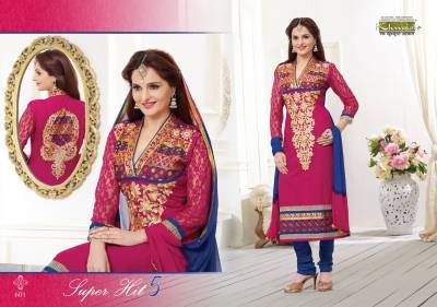 elegant fancy designer georgette long suit
