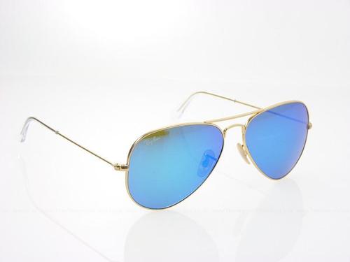 Ray-Ban RB3025 112/17 Mirrored Aviator Size 58 Sunglasses 