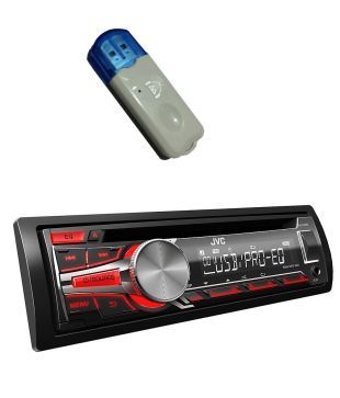 JVC - KD-R456 - CD Receiver With Front USB/Aux Input + USB Stereo Connect Audio Dongle
