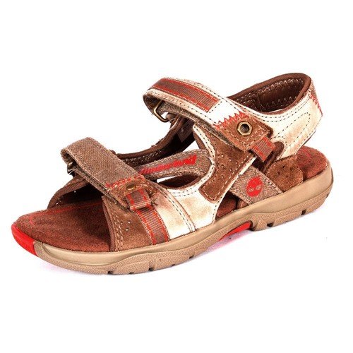 Timberland Earthkeepers Canobie Sandal Greige With Orange