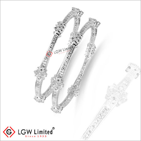 Round Diamond Bangles