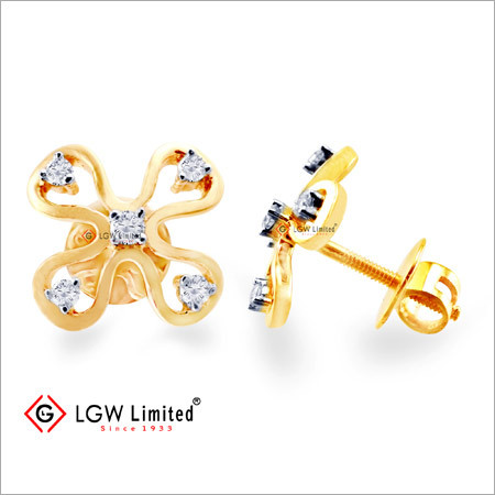 Golden Diamond Earrings